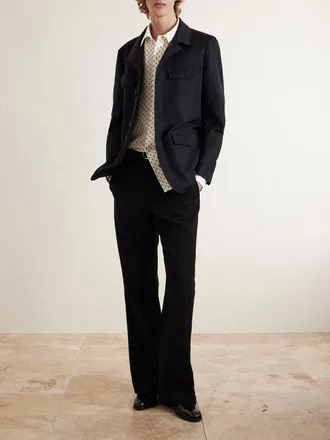 Tom Ford Paisley-Print Silk Crepe de Chine Shirt