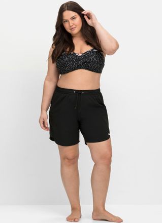 Sheego Bikini-Hose SHEEGO, Damen, Gr. 40, Normalgr&ouml;ssen, schwarz, Elasthan, Polyamid, Badehosen Bikini-Hose