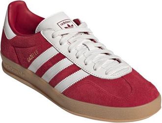 adidas Gender Inclusive Gazelle Indoor Sneaker in Victory Red/White/Gum 3 at Nordstrom, Size 11.5 Womens