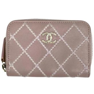 Chanel Pre-owned Wallets, female, Pink, Size: ONE SIZE Pre-owned Business card case