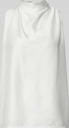 Swing Blusentop aus Satin mit Raffungen in Ecru, Gr&ouml;&szlig;e 34