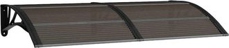vidaXL Marquesina De Puerta Policarbonato Negro 150x75 Cm Vidaxl