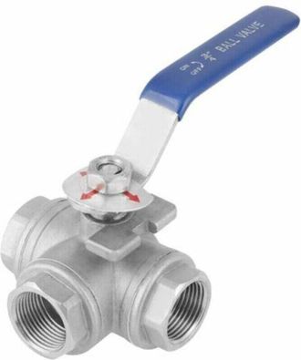 Elle Vanne &Agrave; Boisseau Sph&eacute;rique En Acier Inoxydable,robinet &Agrave; Boisseau Sph&eacute;rique En Acier Inoxydable Sus304 Robinet &Agrave; Boisseau Sph&eacute;rique &Agrave; Trois Voies (dn2