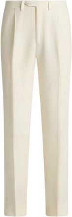 Kiton Straight Broeken - Heren - Straight fit broeken - Beige - 2XL - Broeken