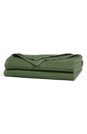 Sijo Tencel Lyocell & Cotton Throw Blanket in Forest at Nordstrom