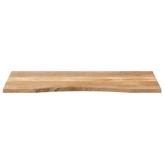 Berkfield Home Beautiful Desk Top with Curve 140x50x2.5 cm Solid Wood Rough Mango in Brown