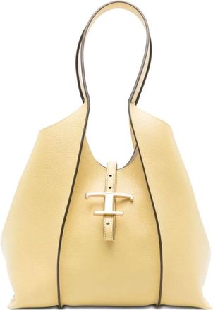 Tod's Tods, Tote Bags, female, Yellow, Size: ONE SIZE T Timeless Small Tote Bag