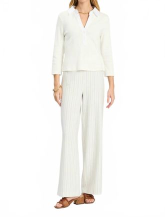 Tyler B&ouml;e Poppy Ribbed Polo Shirt In White