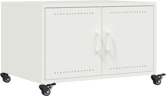 vidaXL Coffee Table White 68x50x43.5 cm Steel Vidaxl