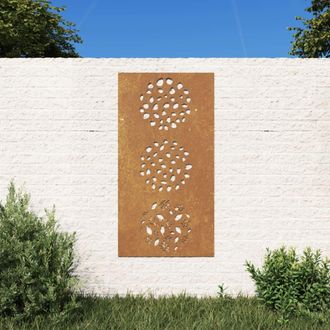 vidaXL Adorno De Pared De Jard&iacute;n Acero Corten Dise&ntilde;o De Hoja 105x55 Cm Vidaxl