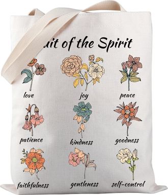 Generic Bible Verse Tote Bag Fruit of the Spirit Tote Bag Jesus Merch Christian Inspirational Gift Prayer Faith Gift (Fruit of the Spirit)