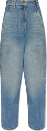 Palm Angels Blauwe Jeans met logo - Dames - Loose Fit Jeans - Blauw - W26 - Katoen - Jeans