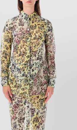 Dries Van Noten floral-print midi shirt dress