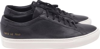 Common Projects Achilles Low Grained Sneakers in Black Leather