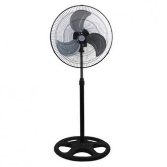 Trade Shop Trade Shop - Ventilatore A Piantana 3 Pale In Alluminio Oscillante Diametro 45 Cm Base Tonda