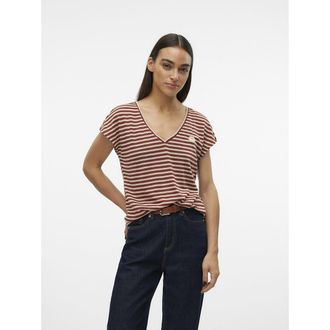 Vero Moda Gestreept T-shirt met V-hals