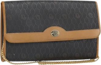 Dior Pre-owned Cross Body Bags, female, Black, Size: ONE SIZE Pre-owned Honeycomb Canvas Shoulder Bag