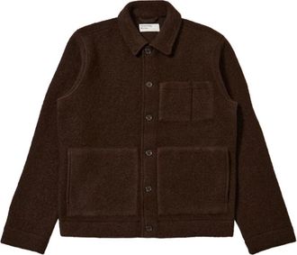 Universal Works Wool Fleece Uniform Jacket - Heren - Zomerjassen - Bruin - XL - Wol - Jassen