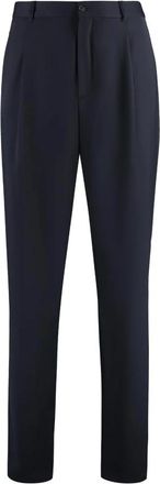 Giorgio Armani Pleated Front Broeken - Heren - Nette broeken - Blauw - L - Leer - Broeken