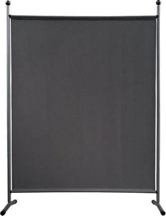 Quick-Star Quick-star - Paravent 150 x 190 cm Stoff Raumteiler Groß Stellwand Trennwand Balkon Sichtschutz Grau