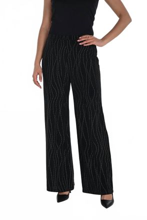 Frank Lyman Design Textured Studded Pants In Black