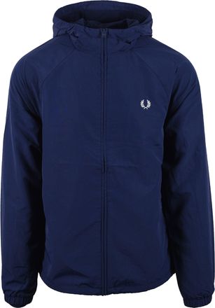 Fred Perry Mens HOODED SHELL JACKET FRENCH NAVY - Blue Cotton - Size Large