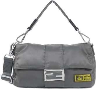 Fendi Silver Nylon Fanny Pack (Pre-Owned)