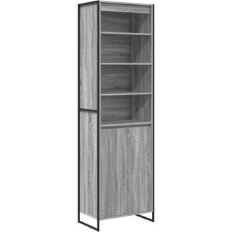 vidaXL Gabinetes Altos 2 Pcs Gris Sonoma 60 X 36 X 200 Cm Vidaxl