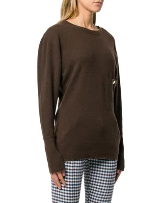 Chanel 80S Brown Cashmere Oversized Sweater, Size Int; M (Authentic Pre-Loved)
