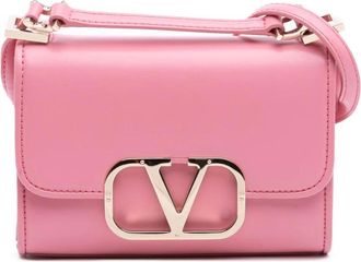 Valentino Pre-owned Shoulder Bags, female, Pink, Size: ONE SIZE Pre-owned Leather Shoulder Bag