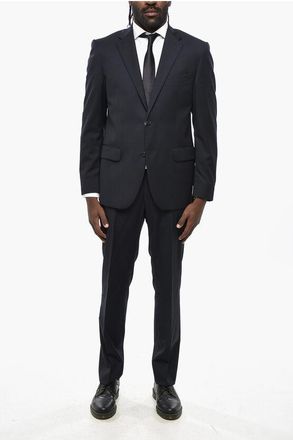 Nino Danieli Virgin Wool Side Vents 2-Button Suit with Flap Pockets size 50