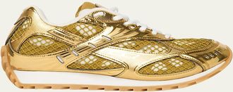 Bottega Veneta Mens Orbit Technical Fishnet Sneakers