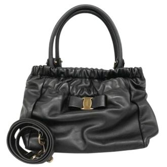 Ferragamo Pre-owned Handbags, female, Black, Size: ONE SIZE Pre-owned Handbag