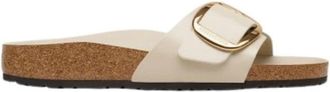 Birkenstock Madrid Big Buckle - Dames - Sandalen - Beige - 38 EU - Leer - Schoenen