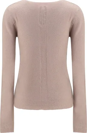 Rick Owens Womens V-Neck Sweater Rose