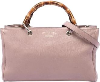 Gucci Pre-owned Medium Bamboo Shopper - Dames - Vintage Shopper - Roze - ONE Size - Leer - Vintage