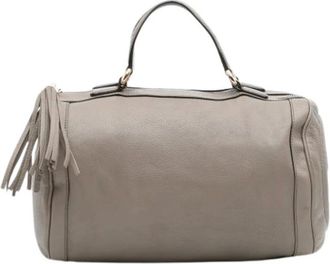 Gucci Pre-owned Handbags, female, Gray, Size: ONE SIZE Pre-owned Boston Bag