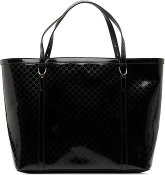 Gucci Borsa tote Microguccissima Nice con finitura lucida 2000-2015 - Nero