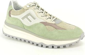 Floris Van Bommel L.Groen Combi Runner N. DZ - Heren - Sneakers - Groen - 41 1/2 EU - Schoenen