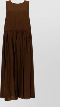 Uma Wang adral midi dress sleeveless round neckline