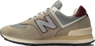 New Balance Unisex-Adult 574 V2 Sneaker, Arid Stone/Monarch Burgundy, 14.5 Women/13 Men