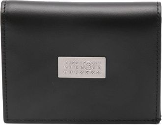 Maison Margiela numbers-motif leather wallet - unisex - Calf Leather - One Size - Black