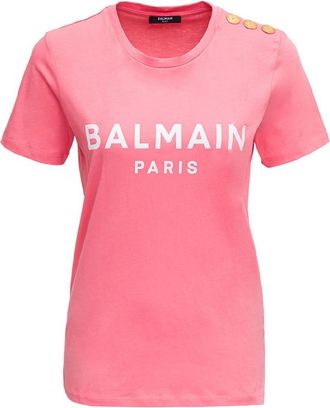 Balmain Logo Printed Crewneck T-Shirt, Size X-Small