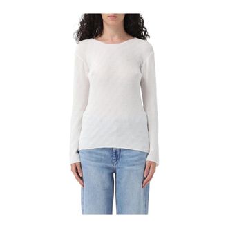 Emporio Armani Maglia - female - Emporio Armani - Round-neck Knitwear - White - L - Knitwear