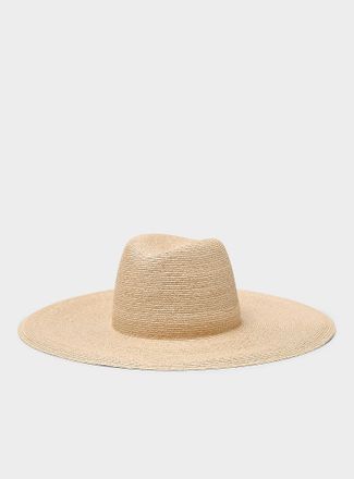Simons Womens Supple Italian straw minimalist Panama hat Exclusive collection from Italy