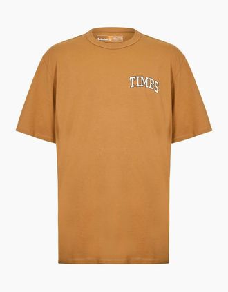 Timberland Mens Short Sleeve Chest Timbs Graphic te - Wheat Boot - Size: 36