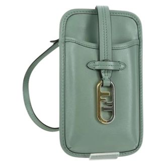 Fendi Pre-owned Cross Body Bags, female, Green, Size: ONE SIZE Pre-owned Leather Pouch
