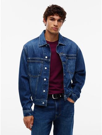 Tommy Hilfiger Mens Tommy Jeans Archive Denim Jacket - Denim Dark - XL