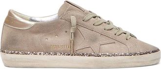 Golden Goose Low-Top Sneakers with Silk-Nylon Blend and Distressed Sole