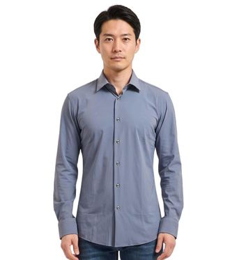 HUGO BOSS Blue Slim Logo Shirts